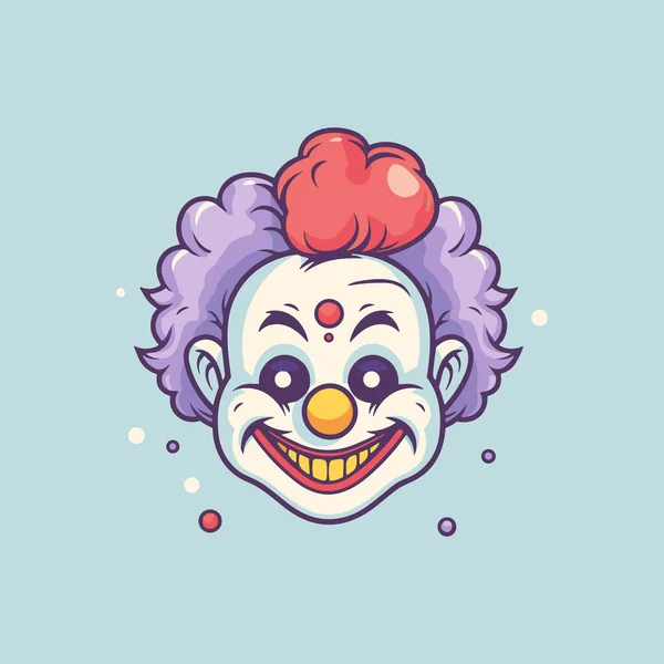 快乐的小丑平面图标 — 图库矢量图片