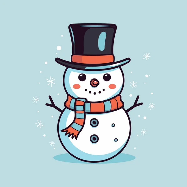 Magical Frost Snowman Icon — Stock Vector