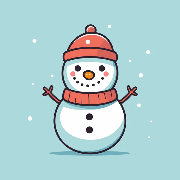 Magische Vorst Sneeuwpop Icoon — Stockvector