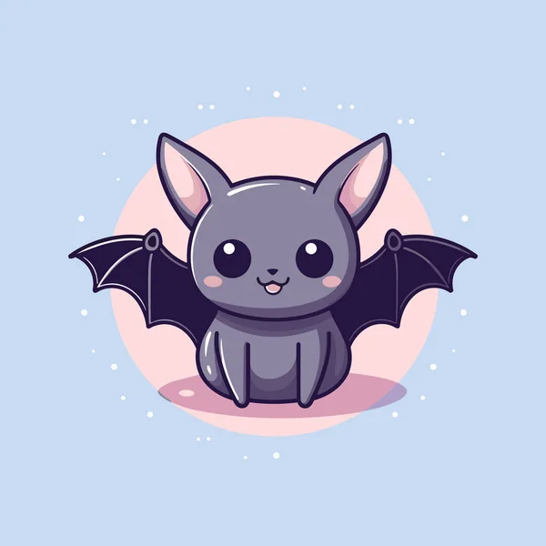 Nocturnal Bat Aventura Ícone Plano — Vetor de Stock