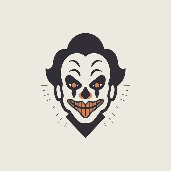 Psycho Joker Plochá Ikona — Stockový vektor