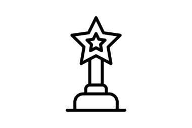 Yıldız Kupası, ödül, ödül, ödül, ödül Vektör Çizgisi Simgesi