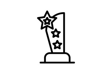 Yıldız Kupası, ödül, ödül, ödül, ödül Vektör Çizgisi Simgesi