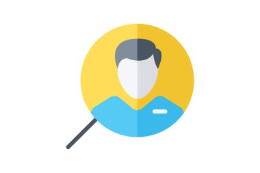 Aday, Uygulayıcı, Kullanıcı Vektörü Düz Simgesini Ara