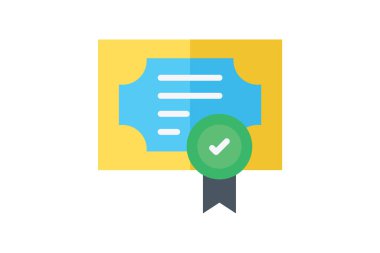 Kazanan Sertifika, Sertifika, Ödül Vektörü Düz Simgesi