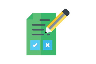 Dosya, tik işareti, çapraz, kalem vektörü Düz Simgesini düzenle