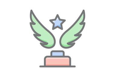 Yıldız Kanatları Ödülü, Ödül Vektörü Muhteşem Doldur Simgesi