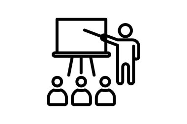 İnsan Kaynakları Vektör Satır Simgesi İnsan Kaynakları Öğret