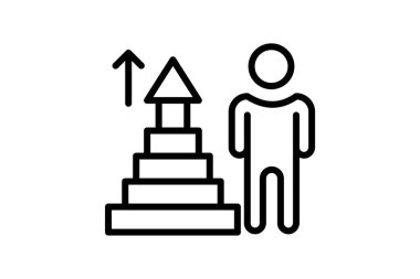 İşçi Büyümesi Hr, İnsan Kaynakları Vektör Satırı Simgesi