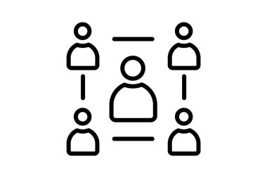 İnsan Kaynakları Vektör Hattı Simgesi İşçi Hakları Grubu