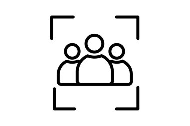 Çerçevedeki Kullanıcılar, İnsan Kaynakları Vektör Satırı Simgesi