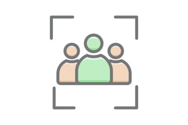 Çerçevedeki Kullanıcılar, İnsan Kaynakları Vektör Düz Simgesi