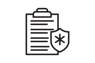 Koruma, Güvenlik, Güvenlik Vektör Satırı Simgesi