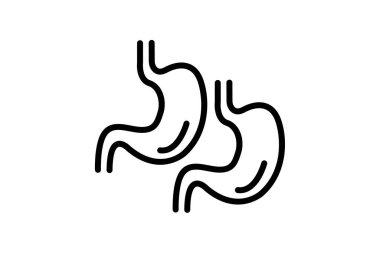 Mide, Sindirim Sistemi, Gastrointestinal Vektör Hattı Simgesi