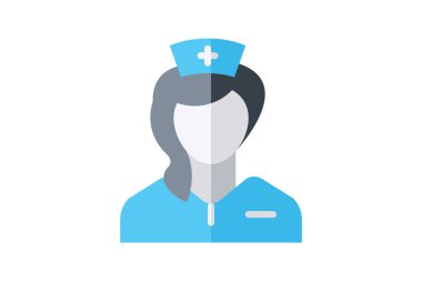 Hemşire Yüzbaşısı, Sağlık Kaptanı, Hemşire Vektörü Düz Simgesi