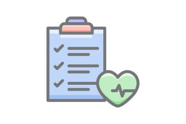 Kontrol listesi vektör düz çizgi simgesi