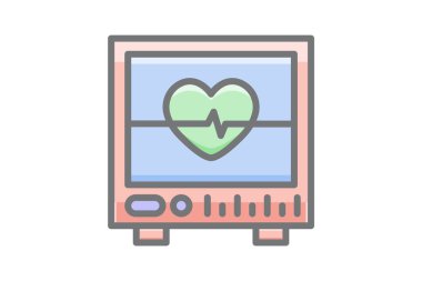 heart beat machine awesome fill icon