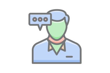 user commenting awesome fill icon