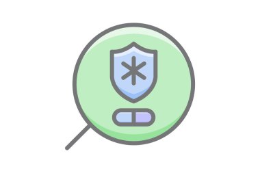 virus, virus, medical, virus abstract flat color icon icon