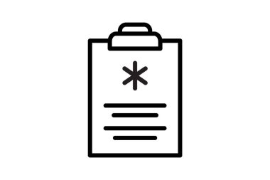 file in clipboard line style icon