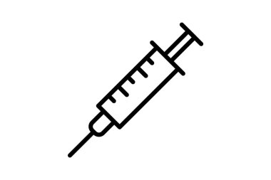 Şırınga simgesi, vektör illüstrasyonu