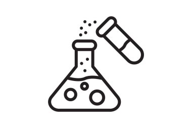 chemistry laboratory line icon, vector illustration