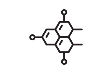 chemical icon in outline style isolated on white background
