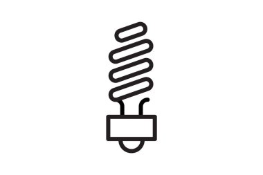 electric light bulb icon, line style