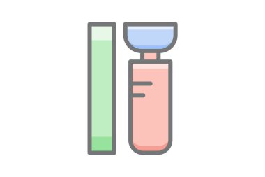 tüp vektör renk çizgisi simgesi