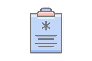 File in clipboard awesome fill icon