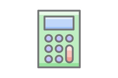 calculator math math isolated on white