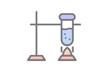 lab tube icon. laboratory equipment icon. flat design. vector illustration