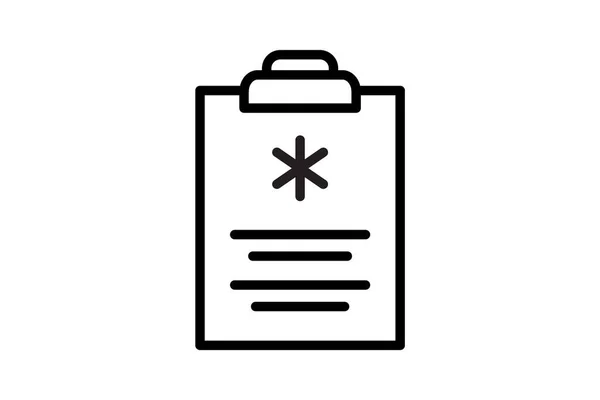 File Clipboard Line Style Icon — 스톡 벡터