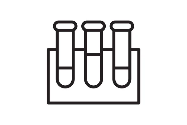 Test Tubes Line Icon Outline Vector Sign Linear Style Pictogram — Stockvector