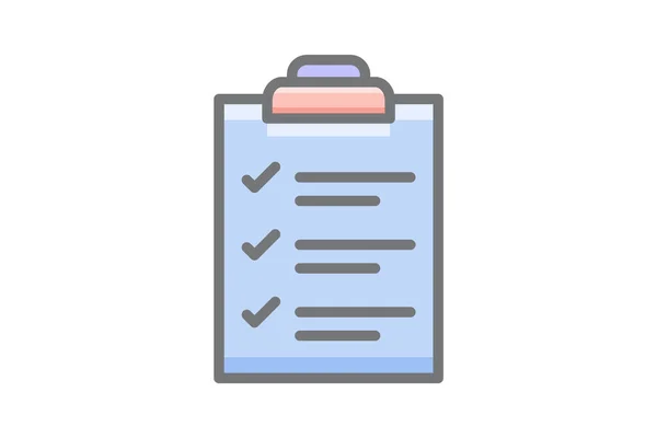 Checklist Document Awesome Fill Icon — Vettoriale Stock