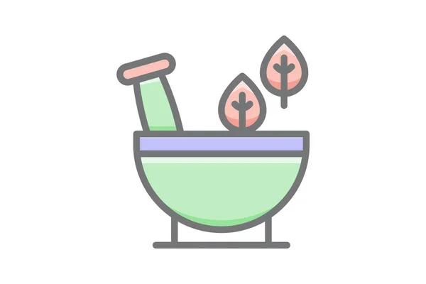 Pestle Grind Awesome Fill Icon — ストックベクタ