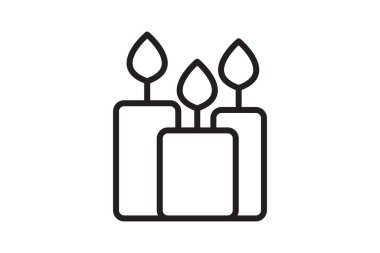 candles vector icon. flat style design.