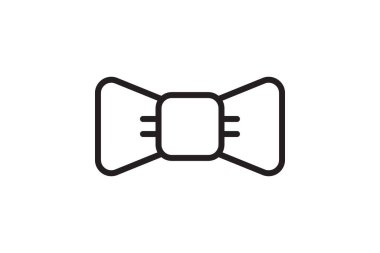 Vektör olarak yay kravat simgesi. Logotype