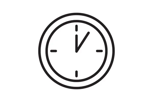 Vecteur Icône Horloge Isolé Sur Fond Blanc Pour Conception Votre — Image vectorielle