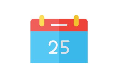 Takvim simgesinin vektör illüstrasyonu