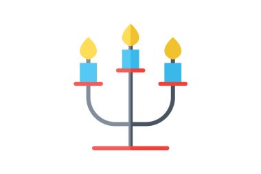 hanukkah flat vector icon desig