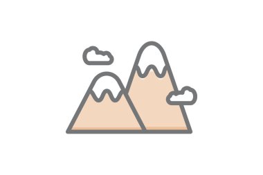 Dağları kutsal kişilerin resmi, vektör çizim