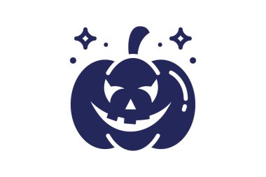 Korkunç Cadılar Bayramı Balkabağı Kabağı Kabartma Simgesi