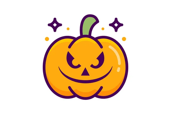 Děsivý Halloween Dýně Lineal Barva Obrysu Ikony Pack — Stockový vektor