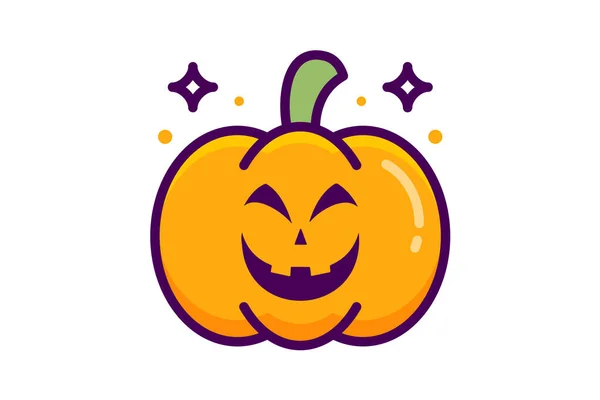 Calabazas Halloween Asustadizas Esquema Color Ineal Paquete Iconos — Archivo Imágenes Vectoriales