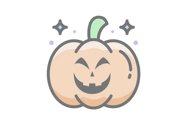 Scary Hallow Pumpkin Awesome Filled Icon — Stock Vector