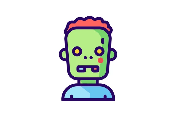 Příšerný Ghoul Zombie Ikona — Stockový vektor