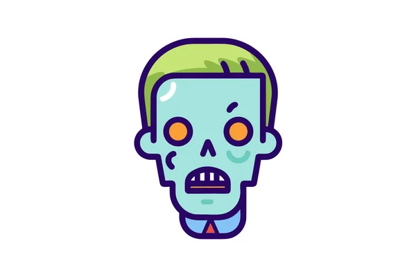 Cadáver Podrido Zombie Icon — Vector de stock