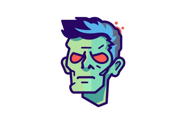 Effrayant Morts Vivants Icône Zombie — Image vectorielle