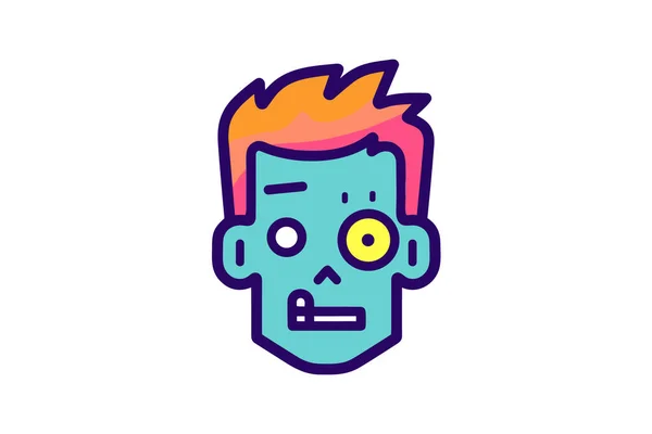 Macabre Zombie Icône Zombie — Image vectorielle